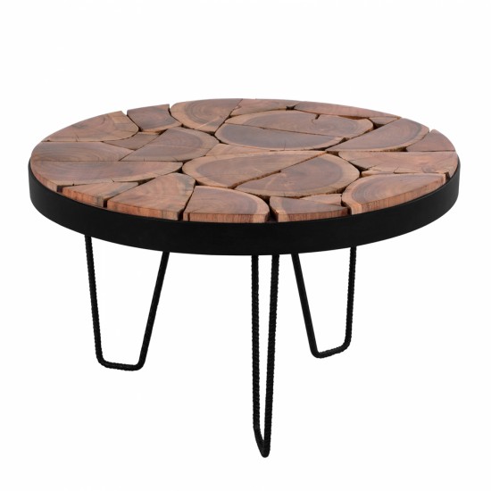 ΤΡΑΠΕΖΙ ΣΑΛΟΝΙΟΥ ΑΠΟ ΜΑΣΙΦ ΞΥΛΟ ΑΚΑΚΙΑΣ Φ73x45Υεκ.