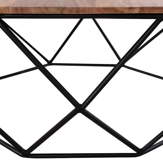 ΤΡΑΠΕΖΙ ΣΑΛΟΝΙΟΥ DRAKE ΜΕ ΞΥΛΟ ΑΚΑΚΙΑΣ Φ82x40 εκ.