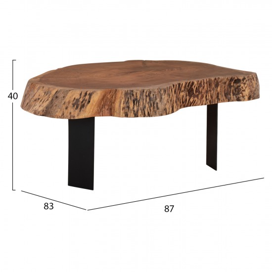 ΤΡΑΠΕΖΙ ΣΑΛΟΝΙΟΥ BRIGGS ΜΕ ΞΥΛΟ ΑΚΑΚΙΑΣ 106,5x70x40 εκ.