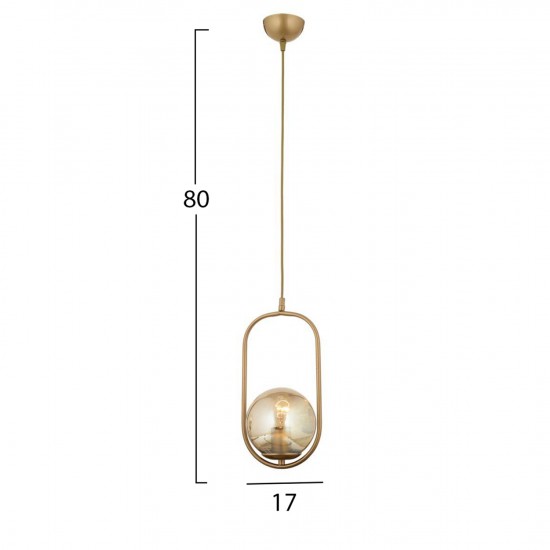 ΦΩΤΙΣΤΙΚΟ ΟΡΟΦΗΣ ΜΕΤΑΛΛΙΚΟ ΧΡΥΣΟ 17x105 εκ.