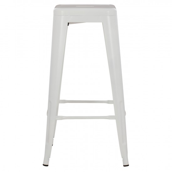 ΣΚΑΜΠΟ BAR ΜΕΤΑΛΛΙΚΟ MELITA ΣΕ ΛΕΥΚΟ ΜΑΤ HM8642.21 43x43x78 εκ.