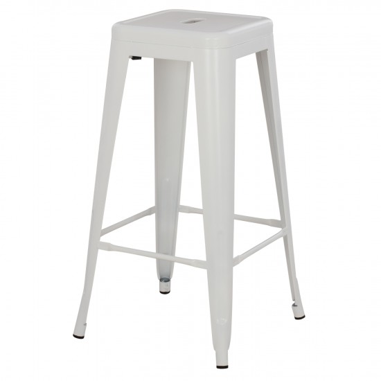 ΣΚΑΜΠΟ BAR ΜΕΤΑΛΛΙΚΟ MELITA ΣΕ ΛΕΥΚΟ ΜΑΤ HM8642.21 43x43x78 εκ.