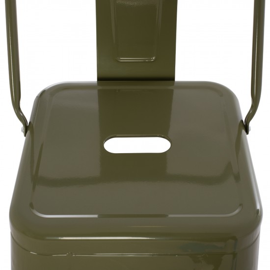 ΣΚΑΜΠΟ BAR ΜΕΤΑΛΛΙΚΟ MELITA ME ΠΛΑΤΗ ΠΡΑΣΙΝΟ 43Χ43Χ100εκ.