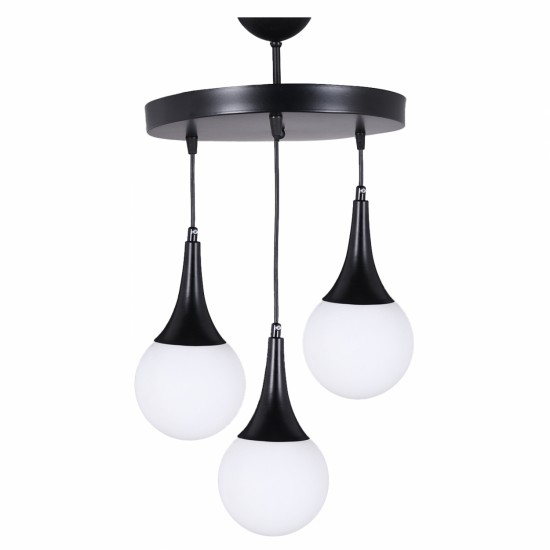 ΦΩΤΙΣΤΙΚΟ ΟΡΟΦΗΣ 3ΦΩΤΟ ΜΑΥΡΟ 30x75 εκ.