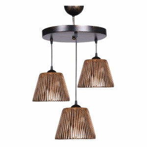 ΦΩΤΙΣΤΙΚΟ ΟΡΟΦΗΣ ΚΡΕΜΑΣΤΟ 3ΦΩΤΟ ΜΠΡΟΝΖΕ 20x16x90 εκ.