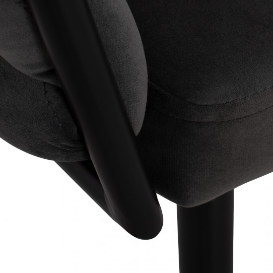 ΠΟΛΥΘΡΟΝΑΚΙ LUANDA ΒΕΛΟΥΔΟ ΓΚΡΙ ΚΑΙ ΜΕΤΑΛΛΙΚΑ ΠΟΔΙΑ 60x54x78 εκ.