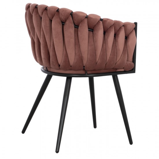 ΠΟΛΥΘΡΟΝΑΚΙ LUANDA ΒΕΛΟΥΔΟ ΣΑΠΙΟ ΜΗΛΟ ΚΑΙ ΜΕΤΑΛΛΙΚΑ ΠΟΔΙΑ 60x54x78 εκ.