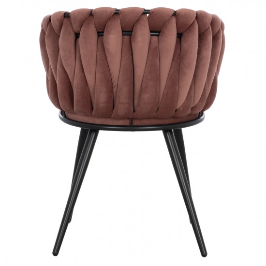 ΠΟΛΥΘΡΟΝΑΚΙ LUANDA ΒΕΛΟΥΔΟ ΣΑΠΙΟ ΜΗΛΟ ΚΑΙ ΜΕΤΑΛΛΙΚΑ ΠΟΔΙΑ 60x54x78 εκ.