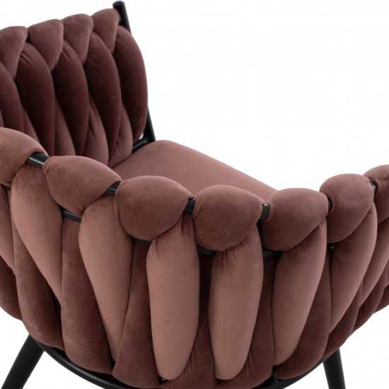 ΠΟΛΥΘΡΟΝΑΚΙ LUANDA ΒΕΛΟΥΔΟ ΣΑΠΙΟ ΜΗΛΟ ΚΑΙ ΜΕΤΑΛΛΙΚΑ ΠΟΔΙΑ 60x54x78 εκ.