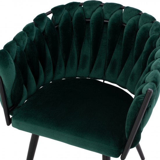 ΠΟΛΥΘΡΟΝΑΚΙ LUANDA ΒΕΛΟΥΔΟ ΚΥΠΑΡΙΣΣΙ ΜΕΤΑΛΛΙΚΑ ΠΟΔΙΑ 60x54x78 εκ.