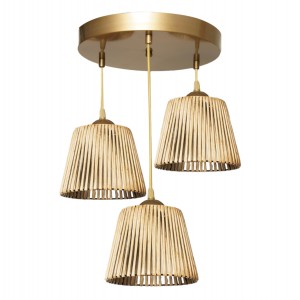 ΦΩΤΙΣΤΙΚΟ ΟΡΟΦΗΣ 3ΦΩΤΟ BAMBOO ΧΡΥΣΟ 35x85 εκ.