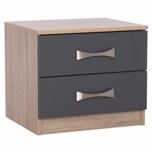 ΚΟΜΟΔΙΝΟ ASHLYN ΜΕ 2 ΣΥΡΤΑΡΙΑ ΚΑΙ ΧΕΡΟΥΛΙ SONAMA-ΓΚΡΙ 48x40,5x42 εκ.