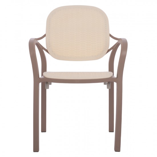 ΠΟΛΥΘΡΟΝΑ ΠΟΛΥΠΡΟΠΥΛΕΝΙΟΥ ΣΕ ΑΠΟΧΡΩΣΗ ΚΑΠΟΥΤΣΙΝΟ & ΜΠΕΖ 57x57x83 εκ.