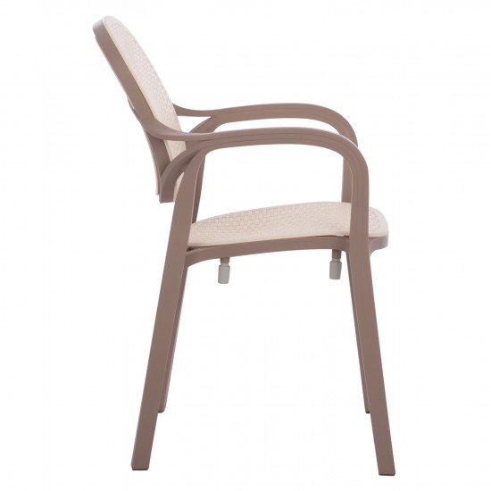 ΠΟΛΥΘΡΟΝΑ ΠΟΛΥΠΡΟΠΥΛΕΝΙΟΥ ΣΕ ΑΠΟΧΡΩΣΗ ΚΑΠΟΥΤΣΙΝΟ & ΜΠΕΖ 57x57x83 εκ.