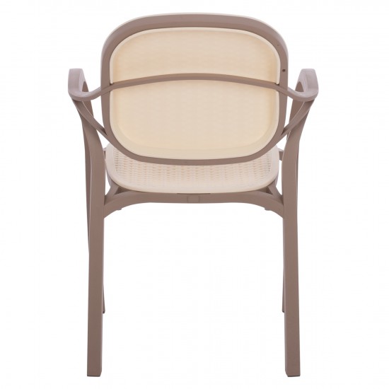 ΠΟΛΥΘΡΟΝΑ ΠΟΛΥΠΡΟΠΥΛΕΝΙΟΥ ΣΕ ΑΠΟΧΡΩΣΗ ΚΑΠΟΥΤΣΙΝΟ & ΜΠΕΖ 57x57x83 εκ.