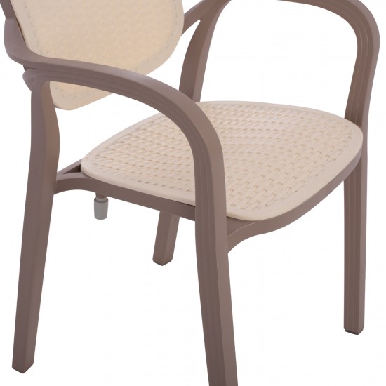 ΠΟΛΥΘΡΟΝΑ ΠΟΛΥΠΡΟΠΥΛΕΝΙΟΥ ΣΕ ΑΠΟΧΡΩΣΗ ΚΑΠΟΥΤΣΙΝΟ & ΜΠΕΖ 57x57x83 εκ.