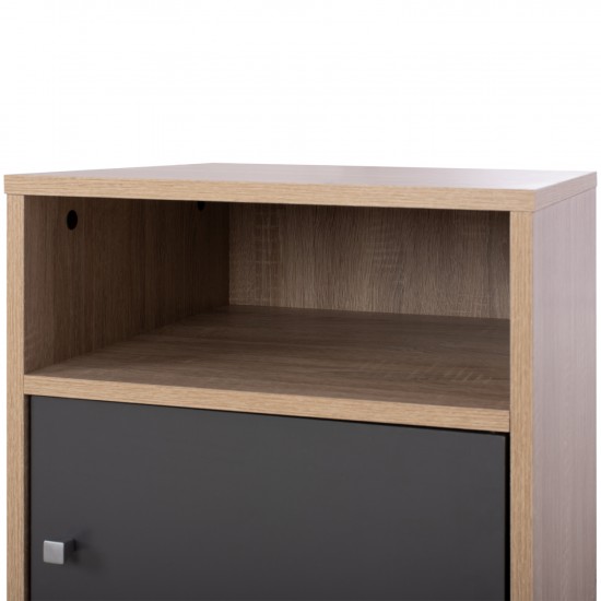 ΚΟΜΟΔΙΝΟ ΜΕΛΑΜΙΝΗΣ MALORY SONAMA-ΓΚΡΙ 40x40x50