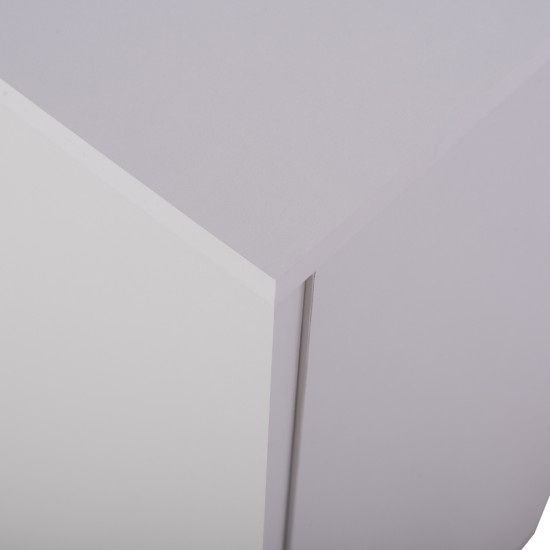 ΠΑΠΟΥΤΣΟΘΗΚΗ ΝΤΟΥΛΑΠΙ EMERIE ΞΥΛΙΝΗ ΛΕΥΚΗ 60x40x80 εκ.