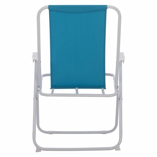 ΚΑΡΕΚΛΑ ΠΑΡΑΛΙΑΣ DEVAL ΠΤΥΣΣΟΜΕΝΗ ΣΙΕΛ ΜΕ ΨΗΛΗ ΠΛΑΤΗ ΜΕΤΑΛΛΙΚΗ 56x61x84 εκ.