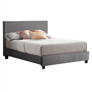 ΚΡΕΒΑΤΙ BECCA ΑΠΟ ΒΕΛΟΥΔΟ ΓΚΡΙ ΓΙΑ ΣΤΡΩΜΑ 150x200 EK.