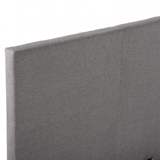 ΚΡΕΒΑΤΙ BECCA ΑΠΟ ΒΕΛΟΥΔΟ ΓΚΡΙ ΓΙΑ ΣΤΡΩΜΑ 150x200 EK.