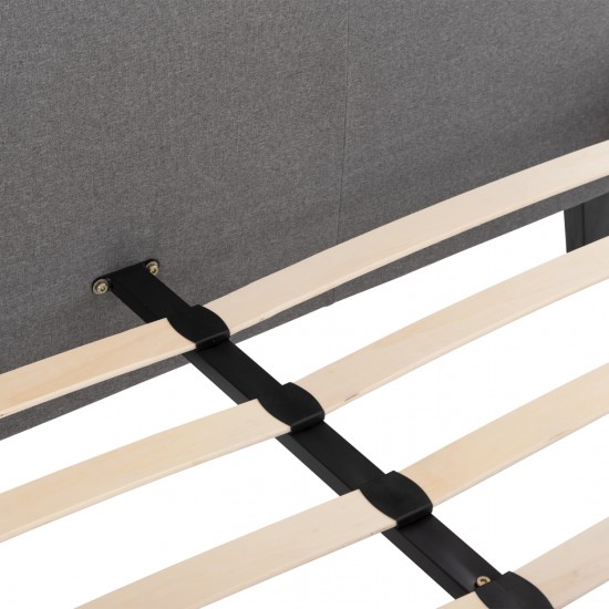 ΚΡΕΒΑΤΙ BECCA ΑΠΟ ΒΕΛΟΥΔΟ ΓΚΡΙ ΓΙΑ ΣΤΡΩΜΑ 150x200 EK.