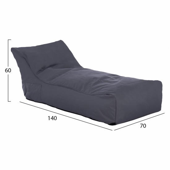 ΠΟΥΦ ALOK ΓΚΡΙ ΜΕ UV PROTECTION 140x70x60Υ εκ.