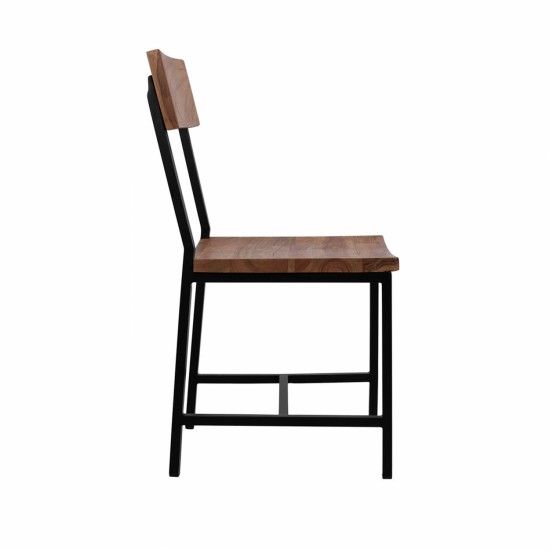 ΚΑΡΕΚΛΑ ΑΠΟ ΜΕΤΑΛΛΟ ΚΑΙ ΜΑΣΙΦ ΞΥΛΟ ΑΚΑΚΙΑΣ ΦΥΣΙΚΟ 45,5x43,5x85,5Υεκ.