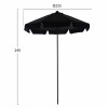 ΟΜΠΡΕΛΑ ΕΠΑΓΓΕΛΜΑΤΙΚΗ DARWIN 2.35Μ ΓΚΡI ΜΕ ΜΑΥΡΟ ΑΚΡΥΛΙΚΟ ΠΑΝΙ 