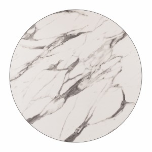 ΕΠΙΦΑΝΕΙΑ ΤΡΑΠΕΖΙΟΥ HPL MARBLE WHITE-GREY Φ60 εκ. ΠΑΧΟΥΣ 12mm.
