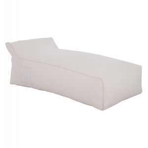 ΠΟΥΦ ΞΑΠΛΩΣΤΡΑ WADELIN ΜΕ TEXTILINE ΛΕΥΚΟ 190x80x40-60Υ εκ.