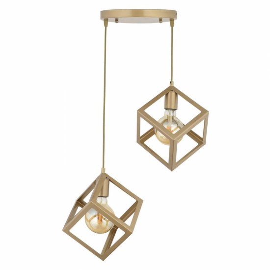 ΦΩΤΙΣΤΙΚΟ ΟΡΟΦΗΣ 2ΦΩΤΟ ΜΕΤΑΛΛΙΚΟ ΧΡΥΣΟ 35x80Υ εκ.