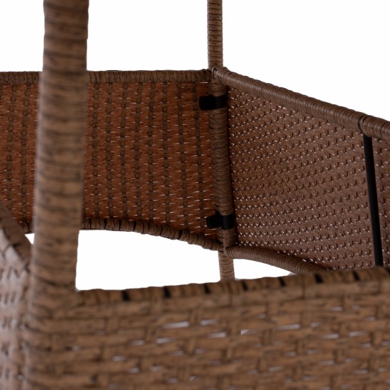 ΤΡΑΠΕΖΙ ΜΕΤΑΛΛΙΚΟ MINSK RATTAN ΜΠΕΖ ΚΑΦΕ 150x90x75 εκ.