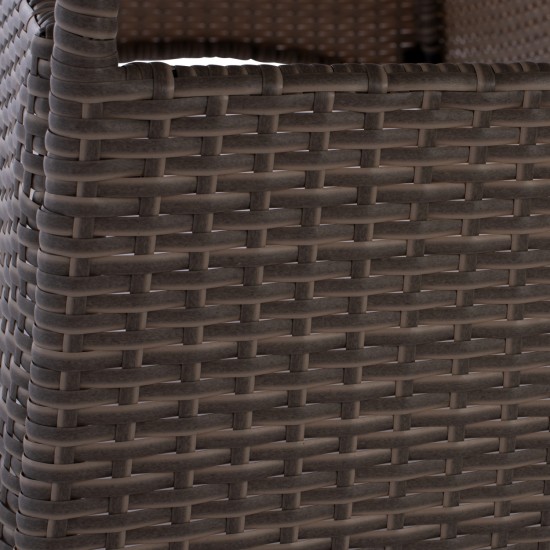 ΤΡΑΠΕΖΙ ΜΕΤΑΛΛΙΚΟ MINSK RATTAN ΓΚΡΙ 150x90x75Υ εκ.