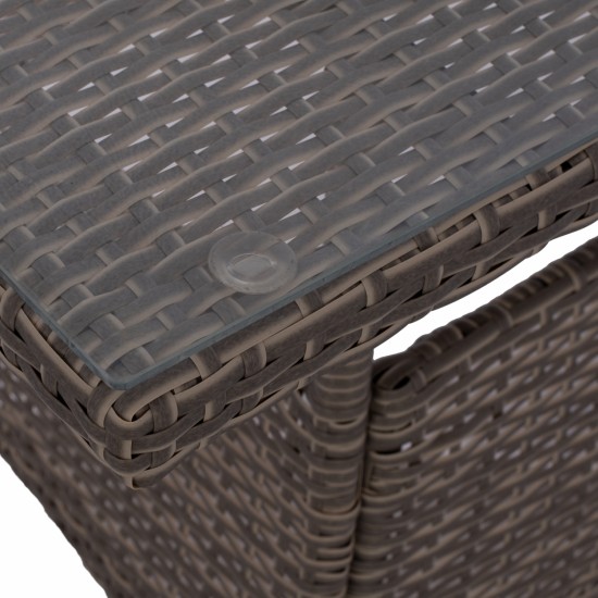 ΤΡΑΠΕΖΙ ΜΕΤΑΛΛΙΚΟ MILITARY RATTAN ΓΚΡΙ 120x70x75Υ εκ.