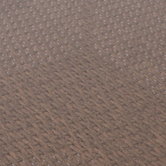 ΤΡΑΠΕΖΙ ΜΕΤΑΛΛΙΚΟ MILITARY RATTAN ΜΠΕΖ ΚΑΦΕ 120x70x75Υ εκ.