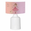 ΠΑΙΔΙΚΟ ΦΩΤΙΣΤΙΚΟ ΕΠΙΤΡΑΠΕΖΙΟ ΥΦΑΣΜΑΤΙΝΟ ΡΟΖ ΣΧΕΔΙΟ BALLERINA Φ24x32 εκ.