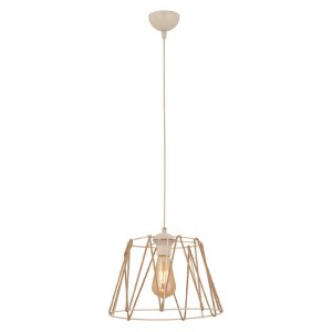 ΦΩΤΙΣΤΙΚΟ ΟΡΟΦΗΣ ΜΕΤΑΛΛΙΚΟ ΛΕΥΚΟ ΜΕ ΣΧΟΙΝΙ ΜΠΕΖ Φ30x81Υ εκ.