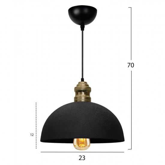 ΦΩΤΙΣΤΙΚΟ ΟΡΟΦΗΣ ΜΑΥΡΟ 23x70 εκ.