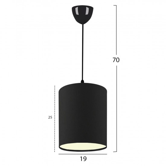 ΦΩΤΙΣΤΙΚΟ ΟΡΟΦΗΣ ΜΑΥΡΟ 19x70 εκ.