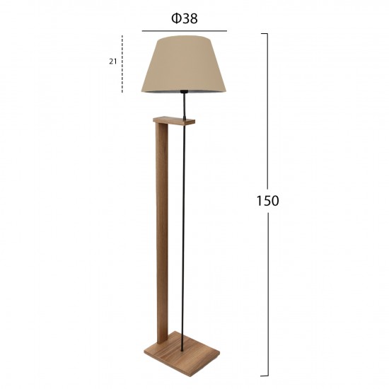 ΦΩΤΙΣΤΙΚΟ ΔΑΠΕΔΟΥ MDF ΚΑΡΥΔΙ ΜΕ ΜΠΕΖ Φ38x150 εκ.