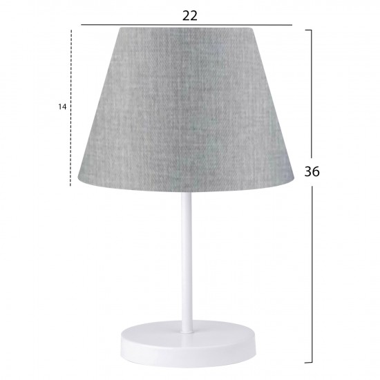 ΦΩΤΙΣΤΙΚΟ ΕΠΙΤΡΑΠΕΖΙΟ ΛΕΥΚΟ-ΓΚΡΙ Φ22x36cm