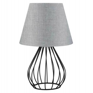 ΦΩΤΙΣΤΙΚΟ ΕΠΙΤΡΑΠΕΖΙΟ ΜΕΤΑΛΛΙΚΟ ΜΑΥΡΟ - ΑΣΗΜΙ Φ22x36cm