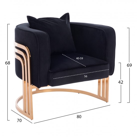 ΠΟΛΥΘΡΟΝΑ TIANA ΜΑΥΡH ΜΕ ΜΕΤΑΛΛΙΚΟ ΣΚΕΛΕΤΟ