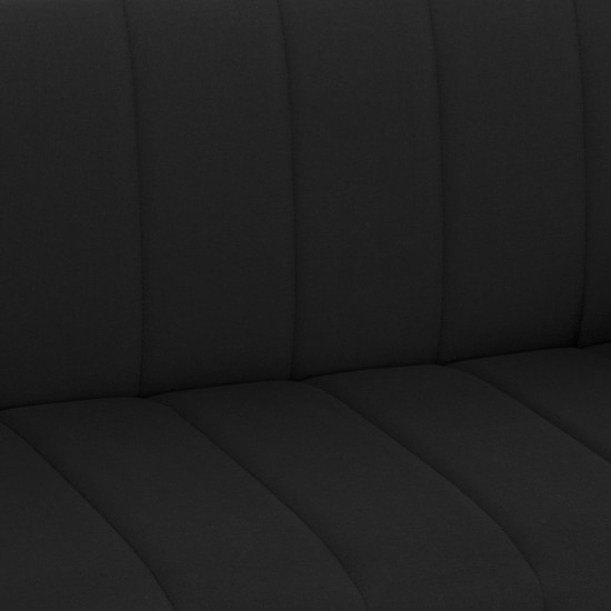 ΚΑΝΑΠΕΣ ΚΡΕΒΑΤΙ ANDRI ΤΡΙΘΕΣΙΟΣ ΜΑΥΡΟΣ 180x72x77 εκ.