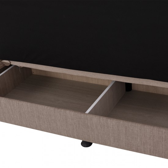 ΚΑΝΑΠΕΣ ΚΡΕΒΑΤΙ ANDRI ΤΡΙΘΕΣΙΟΣ ΜΠΕΖ 180x72x77 εκ.