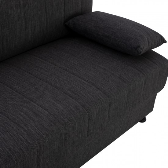 ΚΑΝΑΠΕΣ ΚΡΕΒΑΤΙ ANDRI ΤΡΙΘΕΣΙΟΣ ΓΚΡΙ 180x72x77 εκ.