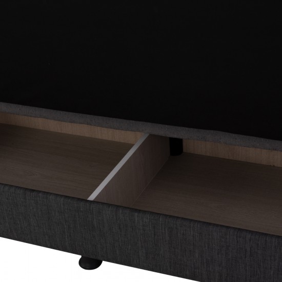 ΚΑΝΑΠΕΣ ΚΡΕΒΑΤΙ ANDRI ΤΡΙΘΕΣΙΟΣ ΓΚΡΙ 180x72x77 εκ.