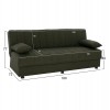 ΚΑΝΑΠΕΣ ΚΡΕΒΑΤΙ ANDRI ΤΡΙΘΕΣΙΟΣ DARK OLIVE 180x72x77 εκ.