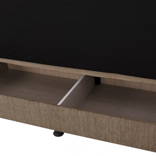 ΚΑΝΑΠΕΣ ΚΡΕΒΑΤΙ ANDRI ΤΡΙΘΕΣΙΟΣ ΚΑΦΕ 180x72x77 εκ.